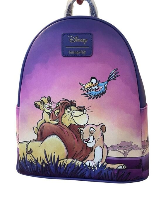 Loungefly Disney Lion King Family Mufasa Simba Sarabi Zazu Ombre Backpack NWT